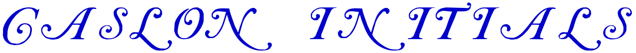 Caslon Initials 字体